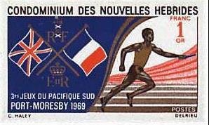 French and British Flag, Relay Runners