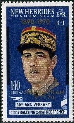 Stamp, Earlier values ​​with Overprint, Vanuatu,  , Politicians