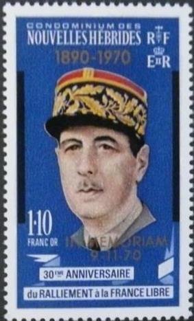 Stamp, Earlier values ​​with Overprint, Vanuatu,  , Politicians