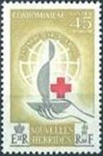 Anniversary Logo of the Red Cross before Globe