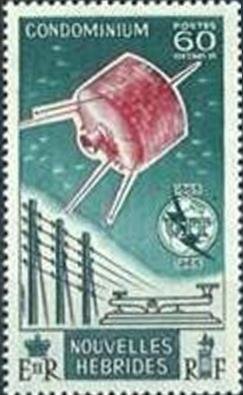 Emblem of the ITU, Telegraph Poles, Communications Satellite