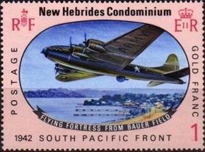 Stamp, Boeing B-17 Flying Fortress, Vanuatu,  , Second World War, Aviation, Aircrafts