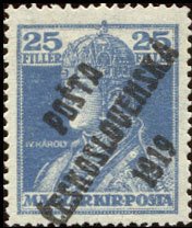 Stamp, Hungarian Stamps from 1918 overprinted, Czechoslovakia,  