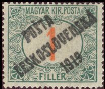 Stamp, Hungarian Stamps from 1915-1918 overprinted, Czechoslovakia,  