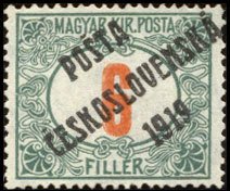 Stamp, Hungarian Stamps from 1915-1918 overprinted, Czechoslovakia,  