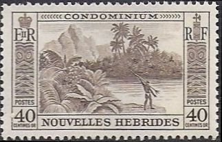 Island landscape; Spearfishing - New HEBRIDES