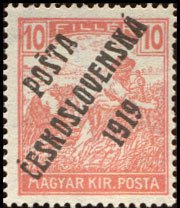 Stamp, Hungarian Stamps from 1916-18 overprinted, Czechoslovakia,  