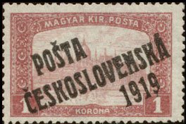 Stamp, Hungarian Stamps from 1917 overprinted, Czechoslovakia,  