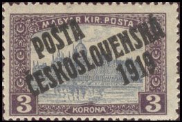 Stamp, Hungarian Stamps from 1917 overprinted, Czechoslovakia,  