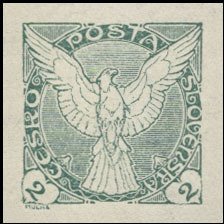 Stamp, Sokol v letu - Windhover, Czechoslovakia,  , Stylized Animals, Birds, Birds of Prey, Falcons
