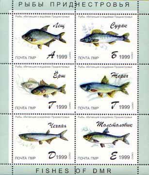 Sheet of 6: Fish of the PMR