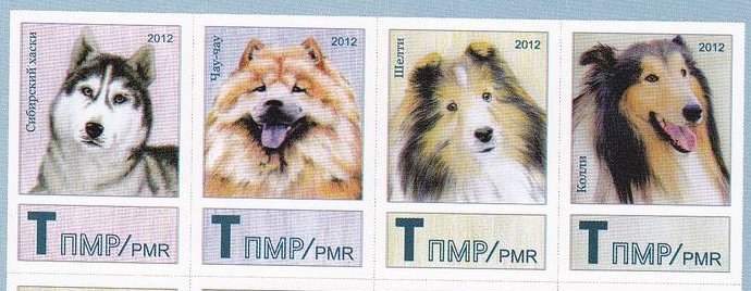 Strip of 4, Dogs
