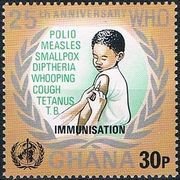 Stamp, Immunization, Ghana,  