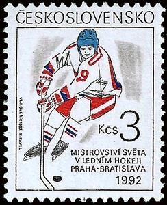 Stamp, World Ice Hockey Championship, Czechoslovakia,  , Sport, Winter Sports, Ice-hockey