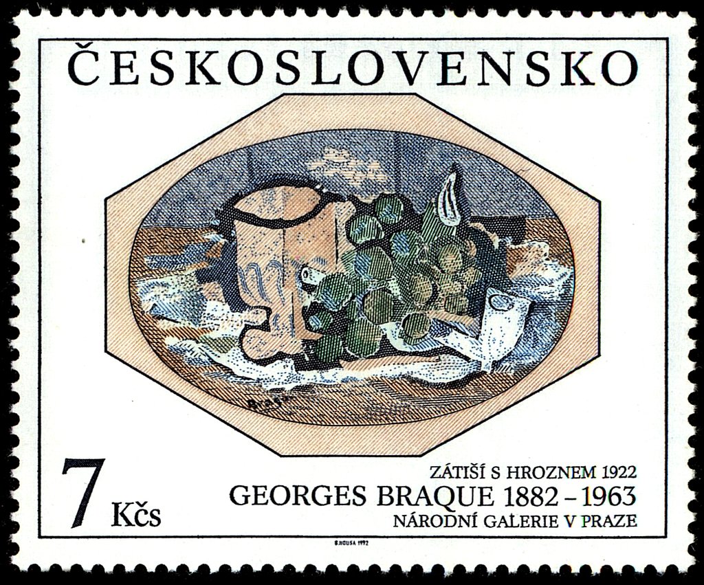 Still Life of Grapes and Raisins, by Georges Braque