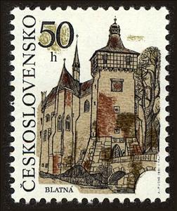 Stamp, Blatná castle, Czechoslovakia,  , Architecture, Castles, Buildings