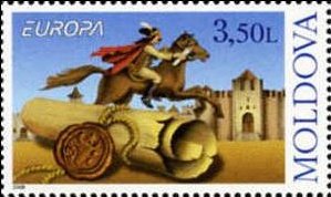 Stamp, Europa 2008. The Letter., Moldova,  , C.E.P.T., Europe