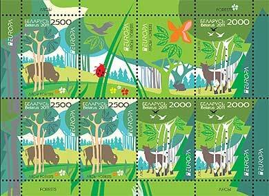 Mini Sheet, Europa - Forests, Belarus,  , C.E.P.T., Europe