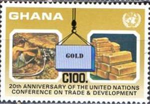 Stamp, Gold Mining, Ghana,  