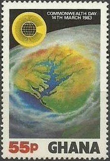 Stamp, Aerial View, Ghana,  