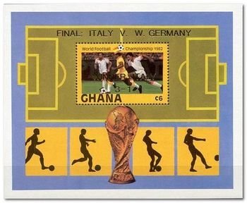 Souvenir Sheet, Overprinted, Ghana,  , Football (Soccer)