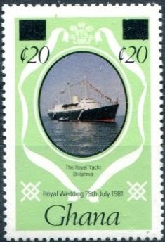 Stamp, Surcharged, Ghana,  