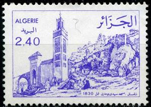 Stamp, Sidi Boumediene mosque, Tlemcen, Algeria,  , Mosque