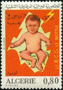 Stamp, Baby, Algeria,  , Tuberculosis / TBC