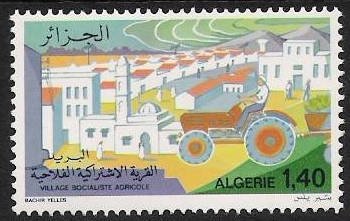 Village and tractor