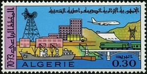 Stamp, Industrialization, Algeria,  , Aviation, Aircrafts