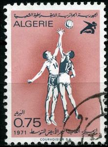Stamp, Basket ball, Algeria,  , Sport, Basketball