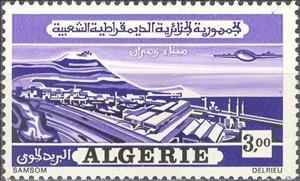 Stamp, Landscapes, Algeria,  , Aviation, Aircrafts