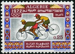 Stamp, Cycling, Algeria,  , Olympic Games