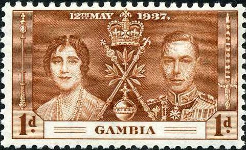 Stamp, Coronation, Gambia,  