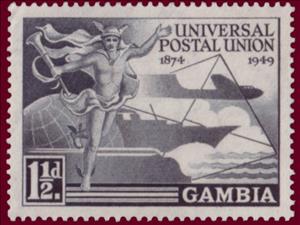 Stamp, Universal postal union, Gambia,  