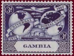 Stamp, Universal postal union, Gambia,  