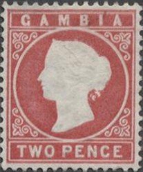 Stamp, Queen Victoria, Gambia,  