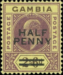 Stamp, King Eduard VII., Gambia,  