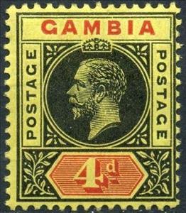 Stamp, Issue of 1912-1922, Gambia,  