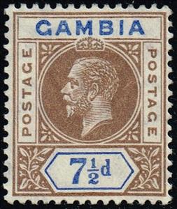 Stamp, Issue of 1912-1922, Gambia,  