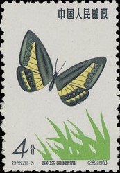 Stamp, Striped Ringlet (Ragadia ensalda), China, People's Republic,  , Insects, Butterflies