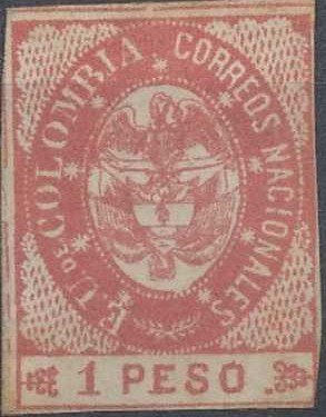 Stamp, Coat of Arms, Colombia,  