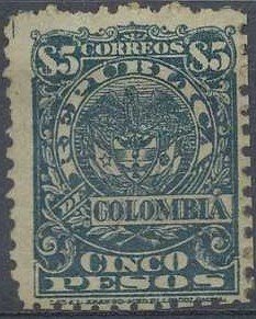Stamp, Coat of Arms, Colombia,  