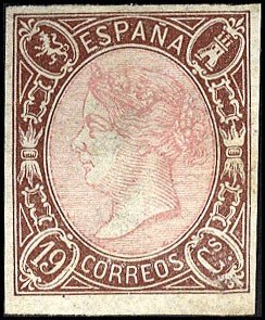 Stamp, Queen Isabel II, Spain,  , Towers, Лев, Queens