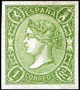 Stamp, Queen Isabel II, Spain,  , Towers, Лев, Queens
