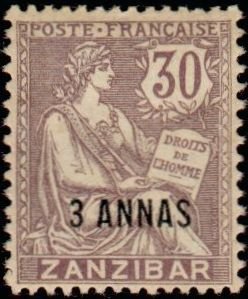 Stamp, Type Mouchon, French Colonies,  