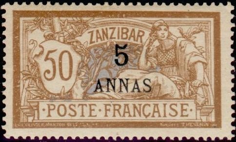 Stamp, Type Merson, French Colonies,  