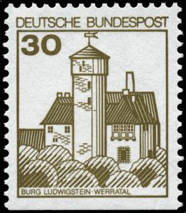 Stamp, Stronghold Ludwigstein, Werra valley, Germany, Federal Republic,  