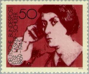 Stamp, Else Lasker-Schüler (1869-1945), Germany, Federal Republic,  , Famous People, Authors, Literary People (Poets and Writers)