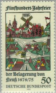 Stamp, Siege of Neuss, Germany, Federal Republic,  , Commemoration, Anniversaries and Jubilees